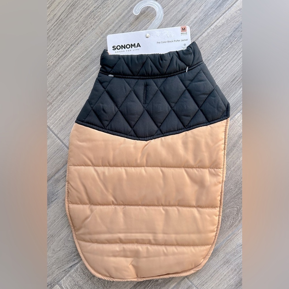 Sonoma Medium Color Block Puffer Jacket for Dogs